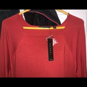 NWT CYRUS woman’s top.  3/4 sleeve.  Rust color.  Size 2X.